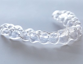 Closeup of clear aligner