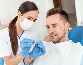 Man getting Invisalign